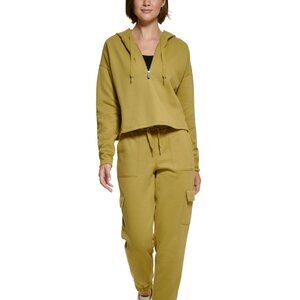 NWT Calvin Klein Performance Womens High-Low Hoodie Green Size XL $70 GG437